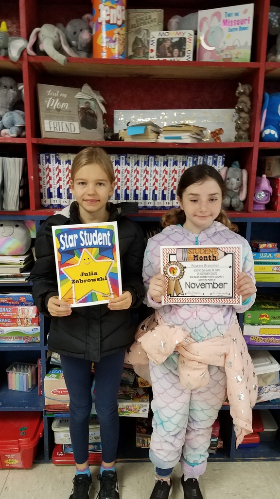 November Star Student Julia Z. and Student of the Month Rowen B.