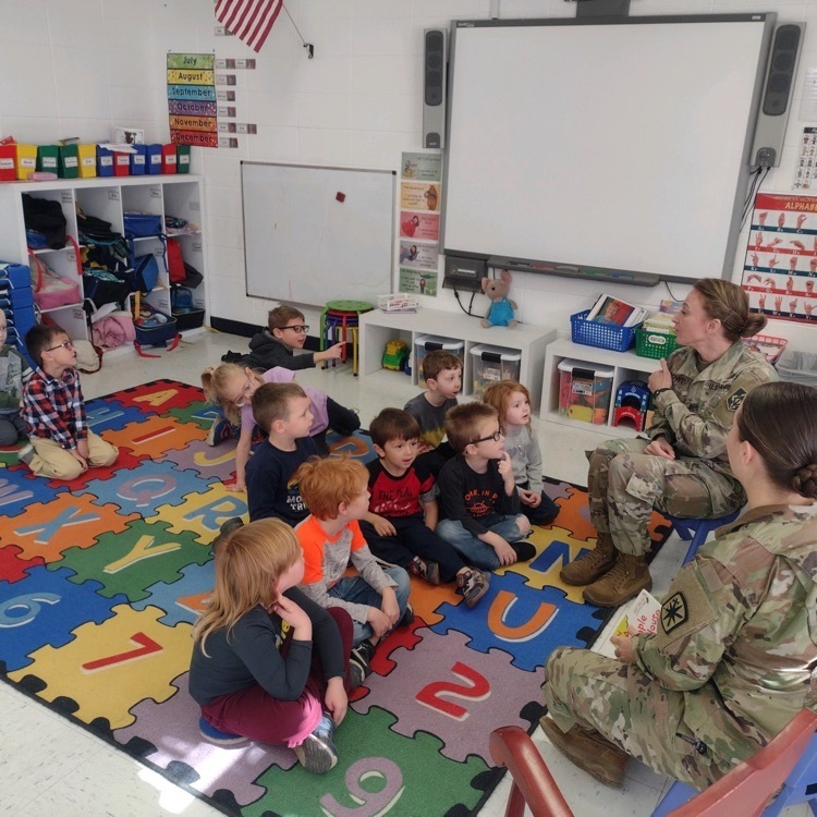 soldiers & preschool students