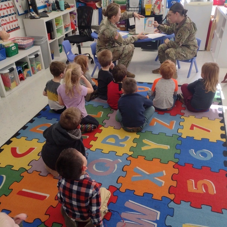 soldiers & preschool students 